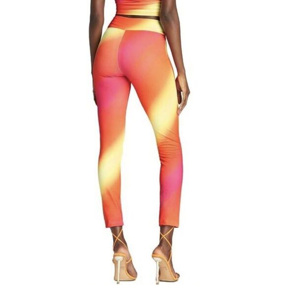 I.AM.GIA Hali Pant Womens XS Spray Multicolor Legging Bodycon Side Zip Retro - Picture 3 of 15